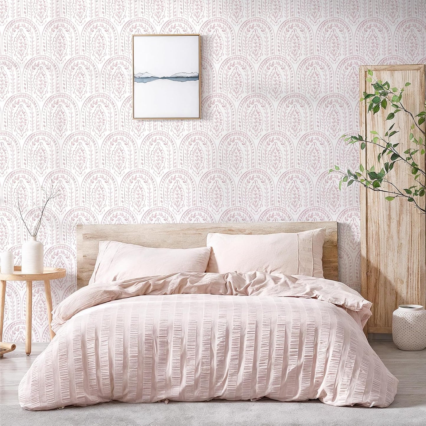 EeeComing Peel and Stick Wallpaper Boho Modern Wall Paper Peel and Stick Removable Contact Paper Self Adhesive Wallpapers for Bedroom and Bathroom Wallpaper Cabinet Shelf Liner Vinyl 118.1 "x17.3