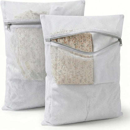 12x16 Small Mesh Laundry Bags for Delicates, 4-Pack – for Lingerie, Bras, Socks & Swimwear – 120GSM Honeycomb Mesh Protects Delicates in Washer & Dryer