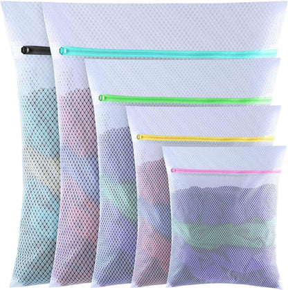GOGOODA 7 PCS Mesh Laundry Bags, Delicates Washing Bags | Multisize for Sweater Blouse Hosiery Bras Machine Wash Bags for Travel Storage Organization