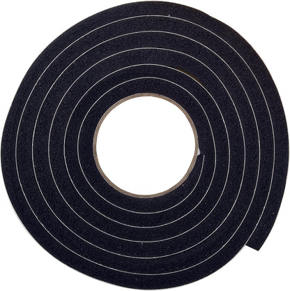 Frost King R338H Self-Stick Rubber Foam Weatherseal, 3/8"W, 3/16"T, Black|Blacks