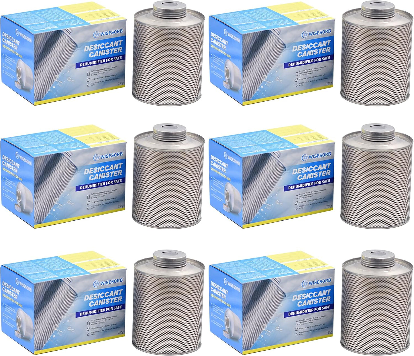 Wisesorb 800 Gram Gun Safe Dehumidifier, 2 Pack of 1.77 LBS Rechargeable Dehumidifier Blue to Pink Silica Gel Desiccant Moisture Absorbers, Dehumidifiers for Room, Bedroom, Safe, Closet, Bathroom, Car
