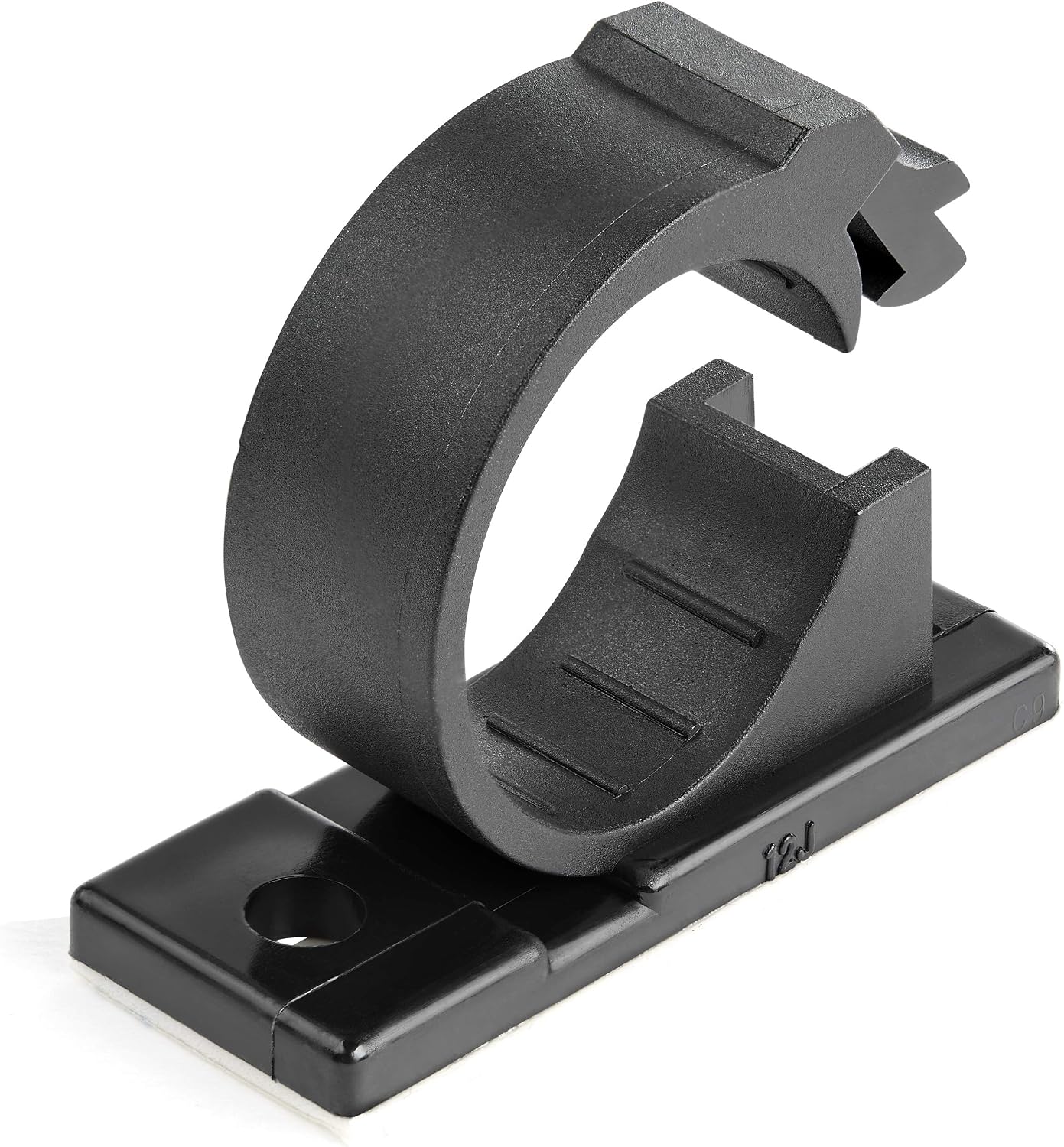 StarTech 100 Adhesive Cable Management Clips, Black, TAA, Sticky (CBMCC2) | Nylon Self Adhesive Clamp UL/94V-2 Fire Rated, Network/Ethernet/Office Desk/Computer Cord Organizer, Wire Holders