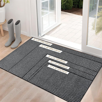Indoor Door mat 17“ x 30”, Dirt Trapper Door Mat, Non-Slip Washable Entrance Mat, Dirt Resistant and Absorbent Welcome Mat,Low-Profile Doormat for Entryways, Front Doors, and Indoor Entrances, White