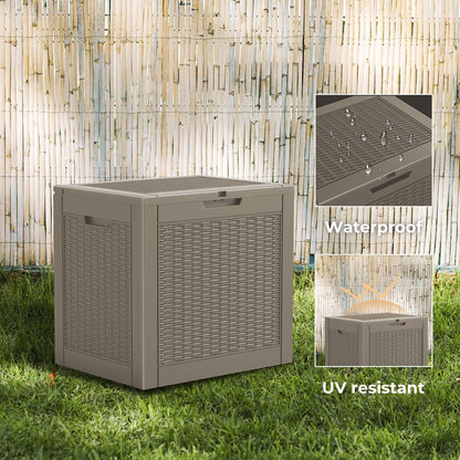 50Gal Outdoor Storage Box Anti-Theft Delivery Box Lockable Deck Box | Heavy-duty UV & weatherproof resin for secure parcel drop, patio cushion storage, garden tools & porch package organization