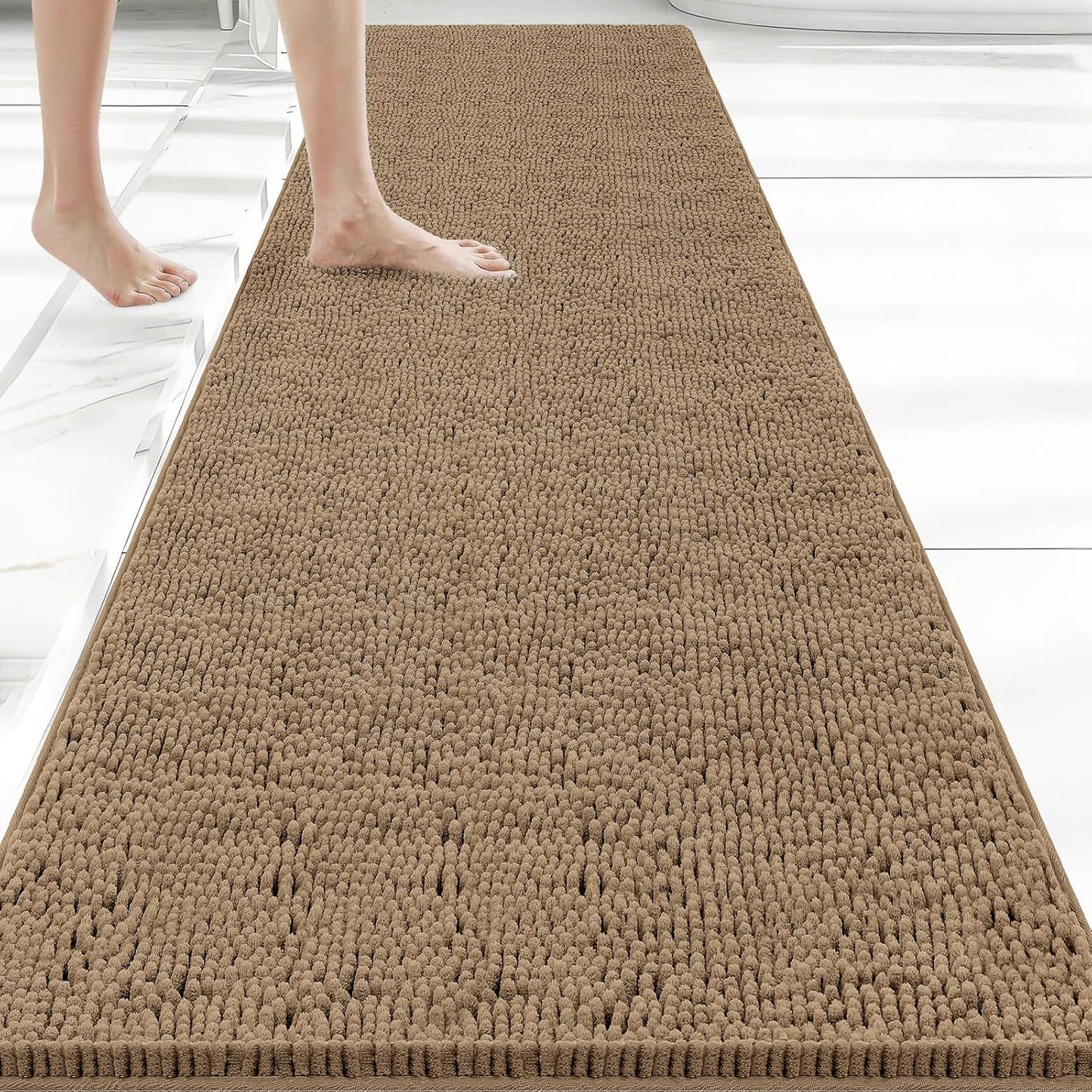 Bcoimo Bathroom Rugs 24x17, Bath Mats for Bathroom Non Slip with Rubber Backing,High Absorbent Microfiber Bath Rugs Quick Drying, Machine Washable, Durable Decor