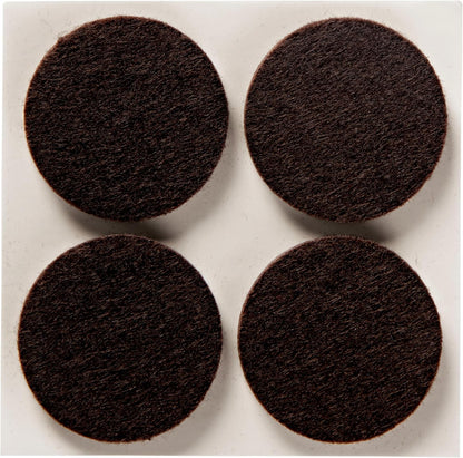 Scotch Felt Pads, Felt Furniture Pads for Protecting Hardwood Floors, Round, Brown, 1.5-in Diameter, 24 Pads