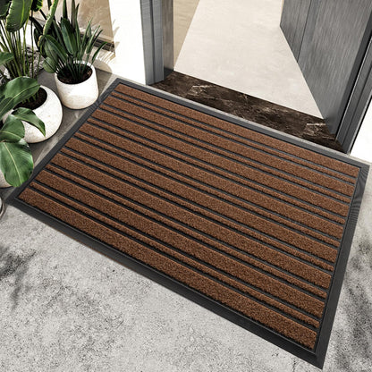 BEHERO Door Mat Outdoor Entrance, 30.5"x17" Extra Durable Front Door Mat Outside, Heavy Duty Welcome Mat for Outside Entry, Back Door Mats Non Slip, Waterproof All-Season Doormats, Yellow