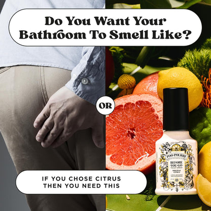 Poo-Pourri Before-You-Go Toilet Spray Refill, Original Citrus, 16 Fl Oz, Up to 800 Uses, Bathroom Odor Deodorizer with Essential Oils for Home or Work, Lemon, Bergamot and Lemongrass Scent