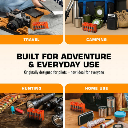 AA Battery Storage Caddy by Storacell, Orange, Holds 12 Batteries (Not included)