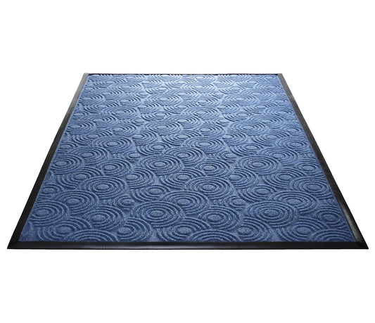 Guardian WGS020304 2' x 3' Indoor/Outdoor Wiper Scraper Floor Mat, Water Guard Spiral Pattern, Rubber Reinforced Ridges Withstand High Traffic, Charcoal