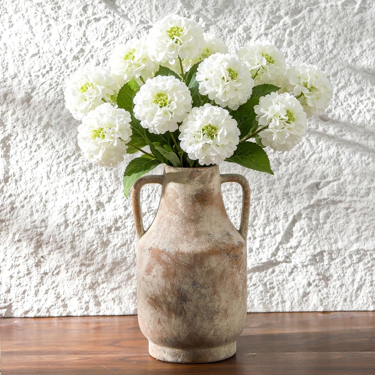 Ceramic Vase Set of 3, Modern Decorative Vases for Home Decor, Small Flower Pottery Vase Sets, Boho Farmhouse Rustic Vases for Living Room, Kitchen, Bedroom, Bathroom, Shelf, Table