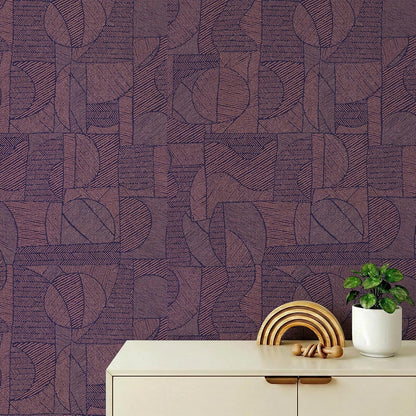 17"x118" Peel and Stick Wallpaper for Renter Friendly, Removable Wallpaper Peel and Stick, Self-Adhesive Textured Contact Paper for Walls, Cabinets, Countertops(Geometric Clay)