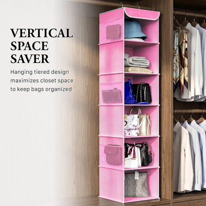Simple Houseware 6 Shelf Hanging Closet Organizer, Gray