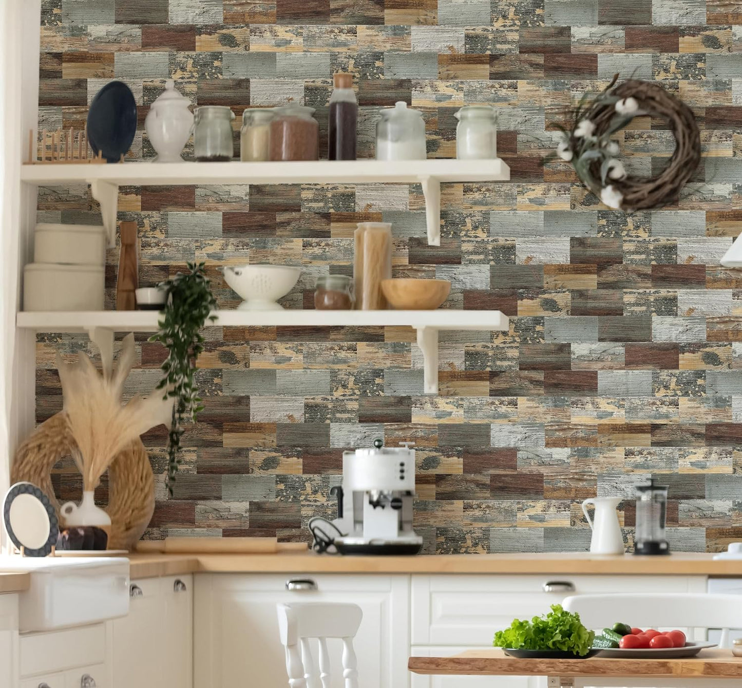 2026 New Upgrade Peel and Stick Backsplash Tile, Peel and Stick 11.34" X 11.57" Wall Tile for Kitchen, Bathroom, Fireplace, Laundry (Beige Ecru, 10 Packs)