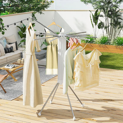 JOOM Tripod Clothes Drying Rack, Garment Rack Portable and Foldable Space Saving Laundry Drying Rack - Drying Rack Clothing Floor Folding Balcony Bedroom Household Wooden