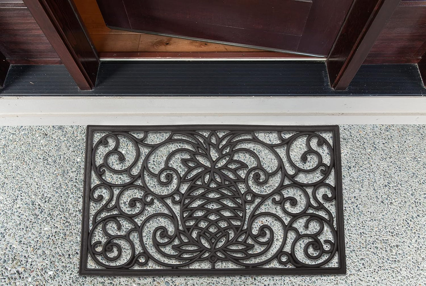 DII Rubber Doormats Collection All Weather, 18x30, Lattice