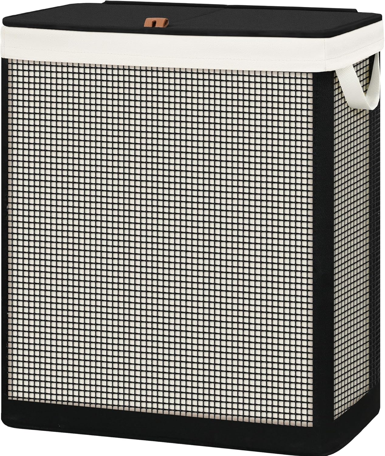 STO STO Laundry Hamper 3 Section with Lid, 180L Large 3 Compartment Laundry Sorter, Laundry Basket with Removable Washable Liner Bag, Breathable Clothes Hamper for Bedroom Bathroom Laundry Room Closet