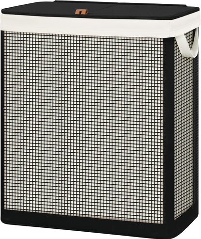STO STO Laundry Hamper 3 Section with Lid, 180L Large 3 Compartment Laundry Sorter, Laundry Basket with Removable Washable Liner Bag, Breathable Clothes Hamper for Bedroom Bathroom Laundry Room Closet
