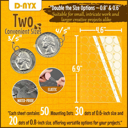 D-NYX Heavy Duty Double Sided Tape - Extra Large Nano Double Sided Adhesive Tape 1.18 inch Wide Removable Wall Tape Sticky Poster Tape Decor Scrapbook Supplies Scrapbookig Strips 9.85ft
