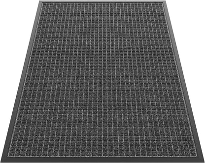 Front Door Mat Indoor Outdoor, 48" x 36" Non Slip Welcome Doormat for Entryway, Heavy Duty Low Profile Entrance Rug for High Traffic Areas, Patio, Outside Entry, Yard, Porch Waterproof