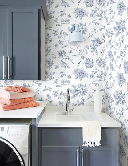 Safiyya Peel and Stick Wallpaper Floral Green and White Leaf Contact Paper for Cabinets 17.3"x 78.7" Self Adhesive Removable Wallpaper for Bathroom Renter Friendly Wall Paper Vinyl Roll
