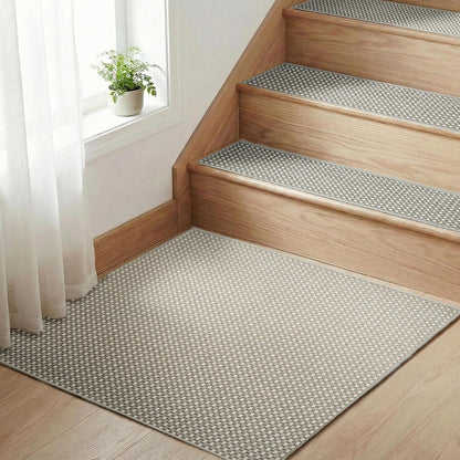 Chenille Stair Treads for Wooden Steps 8"x30" (15 Pack), Ultra Soft Non-Slip Carpet Stair Runners Indoor, Peel and Stick Self-Adhesive Step Rugs for Kids & Dogs, Machine Washable, Gray