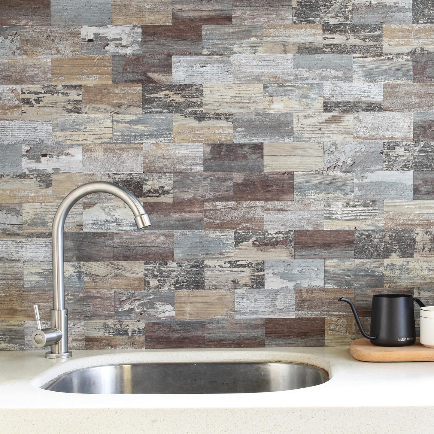 2026 New Upgrade Peel and Stick Backsplash Tile, Peel and Stick 11.34" X 11.57" Wall Tile for Kitchen, Bathroom, Fireplace, Laundry (Beige Ecru, 10 Packs)