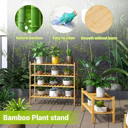 BMOSU 2-Tier Bamboo Small Shoe Rack Premium Stackable Shoe Shelf Storage Organizer for Hallway Closet Living Room Entryway Organizer (Black Bamboo)