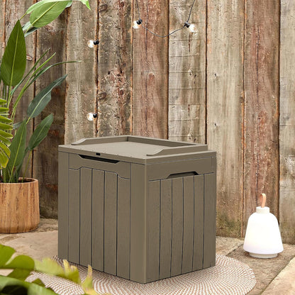 Greesum 31 Gallon Resin Deck Box All Weather Outdoor Storage Boxes for Patio Furniture Set,Outdoor Toys,Garden Tools,Black