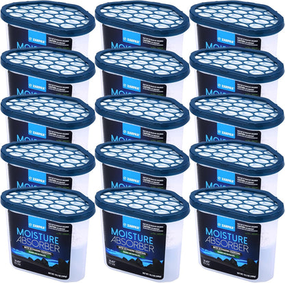 ZARPAX Moisture Absorber Activated Charcoal 10.5 oz/300g | Removes Moisture, Damp, Humidity & Odors | Odor Absorber | Moisture Trap for Bathroom, Closet, Kitchen & Small Spaces | Set of 4