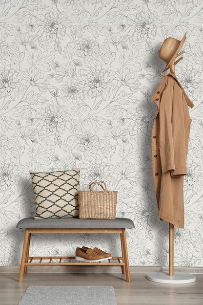Peel and Stick Wallpaper Roll 17.5 x 216 Whispering Tales Design in Vinyl Sticker Paper for Accent Panels, Bedroom, Kitchen, Office or Shelf Liner