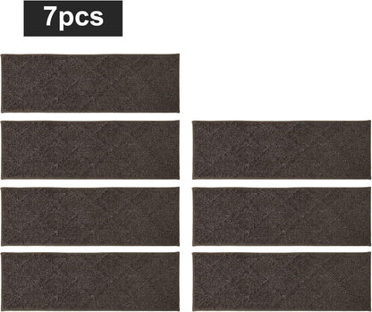 COSY HOMEER Edging Stair Treads Non-Slip Carpet Mat 28inX9in Indoor Stair Runners for Wooden Steps, Edging Stair Rugs for Kids and Dogs, 100% Polyester TPE Backing(4pc, Beige)