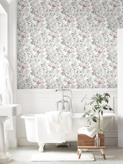 Dimoon 17.3" X 78.7" Peel and Stick Wallpaper Floral Contact Paper Boho Beige White Renter Friendly Natural Wall Paper Waterproof Removable Self Adhesive Wallpaper for Bedroom Livingroom Vinyl Roll