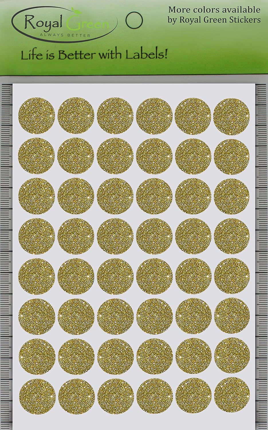 Royal Green Dot Sticker 11/16" Inch (17mm) Colored Labels in Purple - 2400 Pack - Colors B