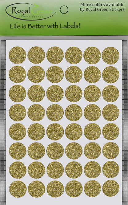 Royal Green Dot Sticker 11/16" Inch (17mm) Colored Labels in Purple - 2400 Pack - Colors B