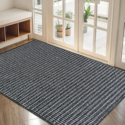 Indoor Door mat 17“ x 30”, Dirt Trapper Door Mat, Non-Slip Washable Entrance Mat, Dirt Resistant and Absorbent Welcome Mat,Low-Profile Doormat for Entryways, Front Doors, and Indoor Entrances, White