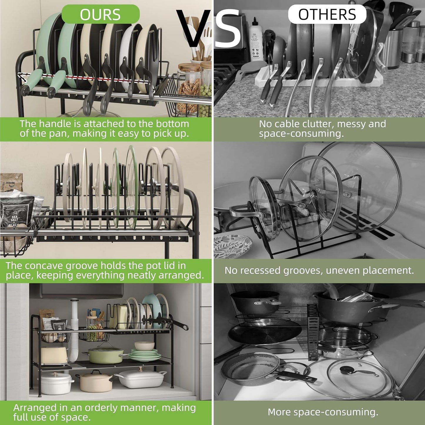 NETEL Under Sink Organizers and Storage, 2 Tier Expandable Under Cabinet Organizer Shelf with 4 Baskets and 4 Panels, Expandable Shelf for Cupboard, Kitchen, Bathroom, Shoe Storage Rack