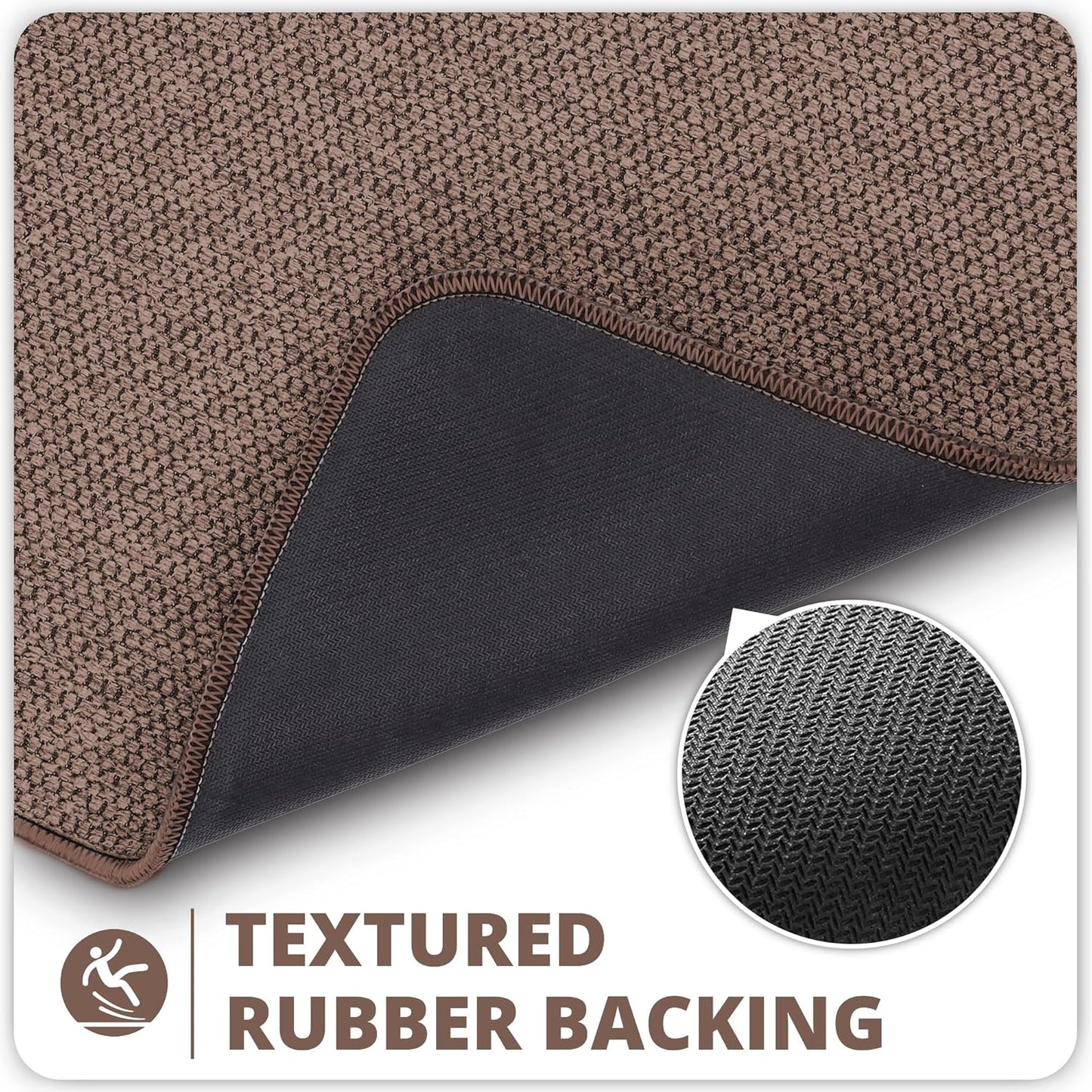 Bath Mat,Ultra Thin Bathroom Rugs,Rubber Bath Mats for Bathroom,No Slip Bath Rugs,Quick Dry,Machine Washable,Low Pile,Absorbent,Shower Outside,Sink,Home Decor Accessories.Grey,1'5"x2'3"(17x27Inch)