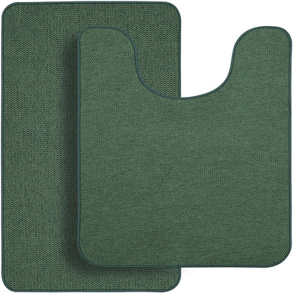 Bath Mat,Ultra Thin Bathroom Rugs,Rubber Bath Mats for Bathroom,No Slip Bath Rugs,Quick Dry,Machine Washable,Low Pile,Absorbent,Shower Outside,Sink,Home Decor Accessories.Grey,1'5"x2'3"(17x27Inch)