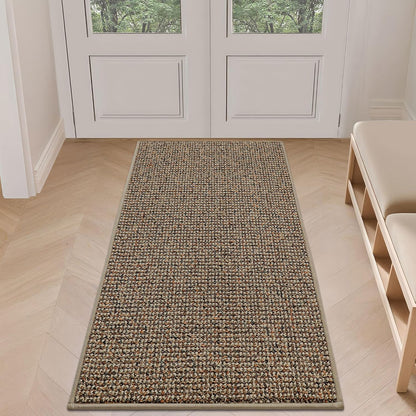 BEQHAUSE Dirt Trapper Door Mat 20" x 32", Non-Slip Washable Doormats Entrance Mat, Dirt Resistant and Absorbent Welcome Mat, Low Profile Floor Mats for Front Back Door and Entryway, Beige