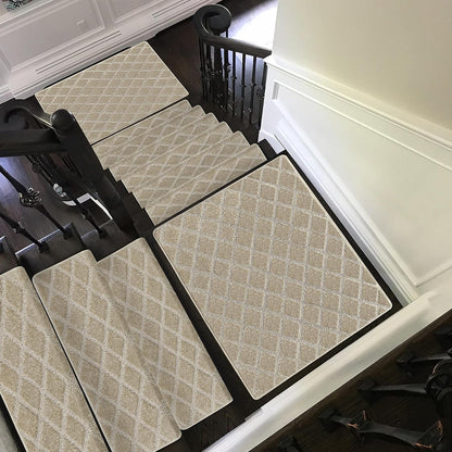 PURE ERA Carpet Stair Treads Tape Free Non Slip Indoor Stair Carpet Stair Protectors Pet-Friendly Non-Slip Skid Resistant Washable Reusable 8" x 30"(2 Pieces,Black)