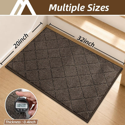 COSY HOMEER Edging Stair Treads Non-Slip Carpet Mat 28inX9in Indoor Stair Runners for Wooden Steps, Edging Stair Rugs for Kids and Dogs, 100% Polyester TPE Backing(4pc, Beige)