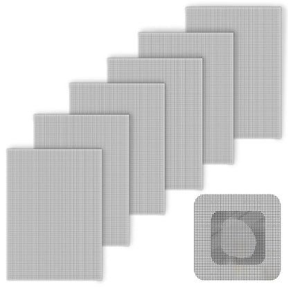 Matenf Window Screen Repair Patches, 4" x 4", 10 PCS, Black | 3-Layer Sticky Mesh Patches, Invisible Budget-Friendly, Tool-Free Waterproof Fix for Screen Tears, Holes and Pet Scratches