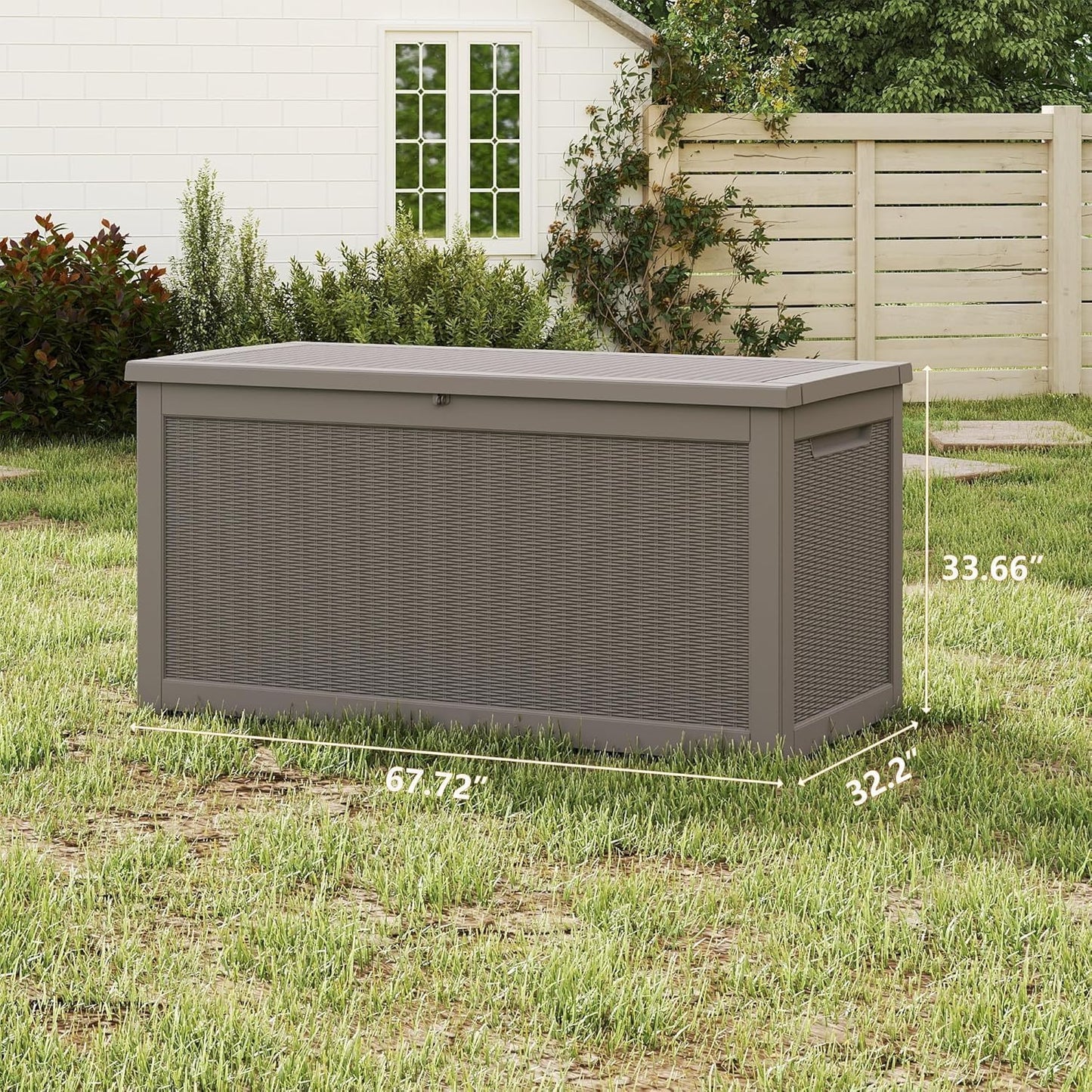 Outdoor Storage Box 325GAL Waterproof Resin Deck Box,Pool Accessories Supplies，UV-Resistant Lockable Package Delivery Bin for Garden Tools,Large Patio Outside Cushions,Chest,Furniture,Black