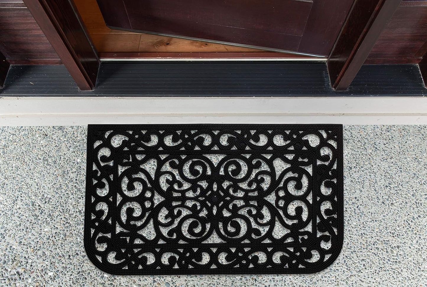 DII Rubber Doormats Collection All Weather, 18x30, Lattice