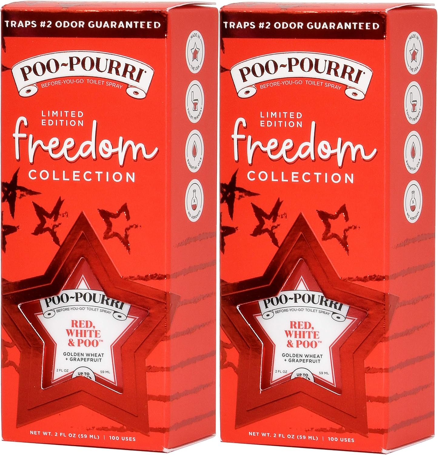 Poo-Pourri Before-You-Go Toilet Spray, Bamboo Rain, 2 Fl Oz, Up to 100 Uses, Bathroom Odor Deodorizer with Essential Oils for Home or Work, Travel Essentials, TSA Approved Size, Bamboo & Fresh Grass