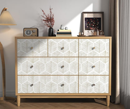 Modern Peel and Stick Wallpaper 17.3''×78.8'' Self Adhesive Wallpaper Boho Contact Paper Beige and White Geometric Wall Paper Removable Decorative Wallpapers for Bedroom Bathroom Cabinets Decor Vinyl