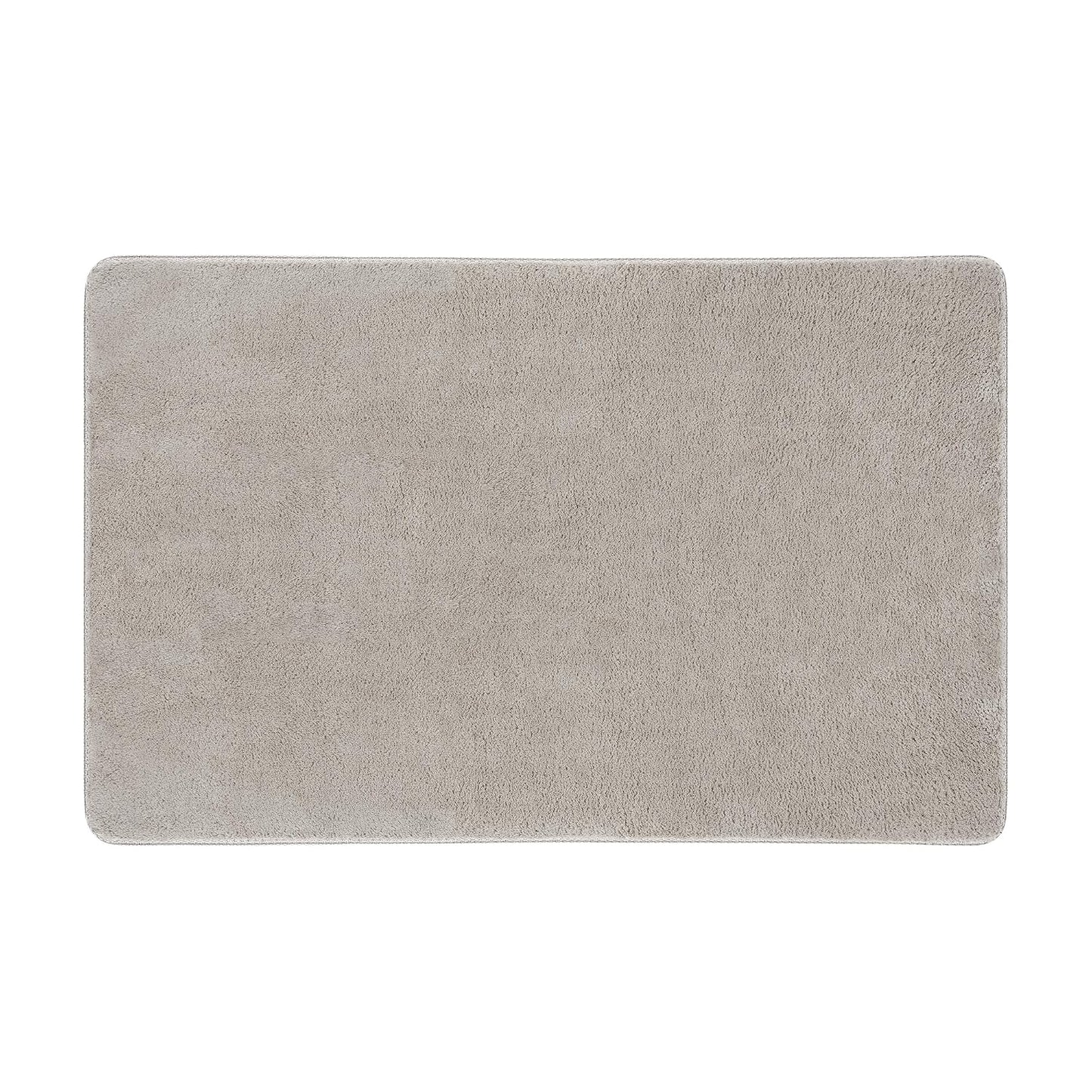 Bullnose Stair Treads Non Slip 9.5" x 32", 14 Pcs Ultra Plush Carpet Stair Treads for Wooden Steps Indoor with Edge Protection, Reusable Peel and Stick TPU Backing Stair Runner Rugs - Beige Gray