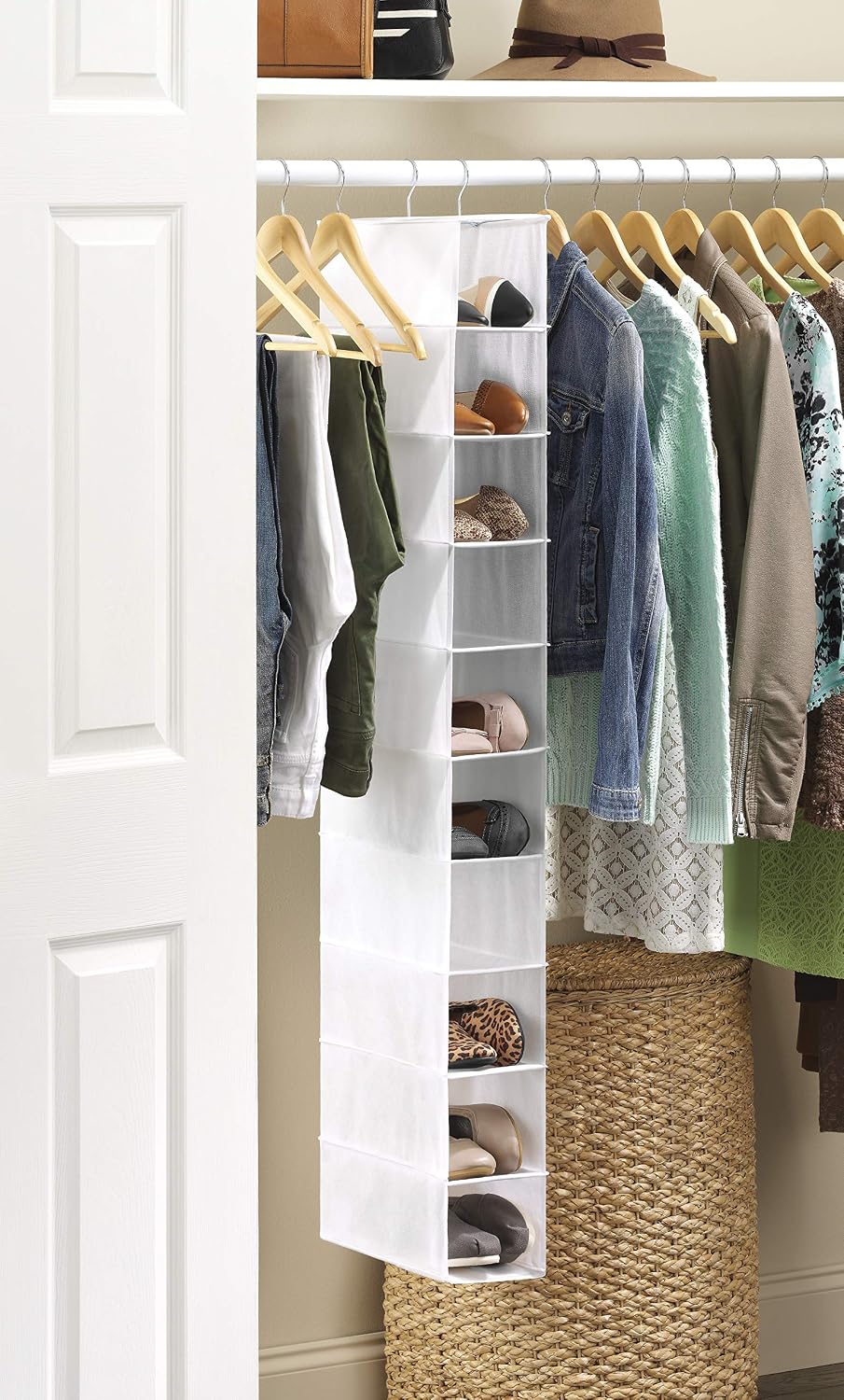 Whitmor Hanging Shoe Shelves - Crosshatch Gray