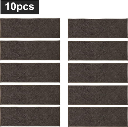 COSY HOMEER Edging Stair Treads Non-Slip Carpet Mat 28inX9in Indoor Stair Runners for Wooden Steps, Edging Stair Rugs for Kids and Dogs, 100% Polyester TPE Backing(4pc, Beige)